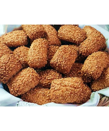 Reginette, Sicilian biscuits with butter and sesame