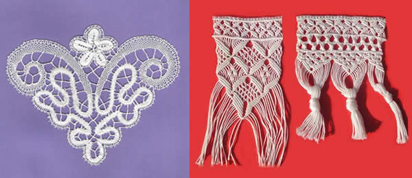 Online sale of edges, lace and lace